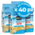Promotion 40 packs Keto Lo Gnocchi: low carb, gluten-free and vegan, only 35 kcal per 100g.
