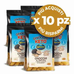 Offer 10 packs Keto Truffle Gnocchi Lo Gnocco: low-carb, vegan and gluten-free, 200g size