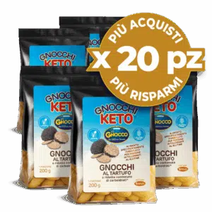 Offer 20 packs Keto Truffle Gnocchi Lo Gnocco: low-carb, vegan and gluten-free, 200g size