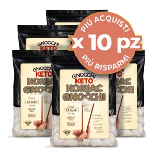 Offer 10 packs Konjac Ketogenic Gnocchi Lo Gnocco: vegan, gluten-free, only 28 kcal per 100g, 200g size